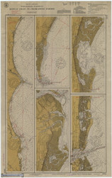 Midway Inlet to Charleston Harbor 1935 - Old Map Nautical Chart AC Harbors 3255 - South Carolina
