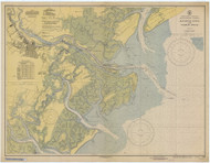 Savannah River and Wassaw Sound 1944 - Old Map Nautical Chart AC Harbors 440 - Georgia
