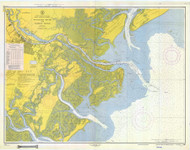 Savannah River and Wassaw Sound 1954 - Old Map Nautical Chart AC Harbors 440 - Georgia