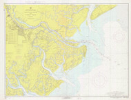 Savannah River and Wassaw Sound 1967 - Old Map Nautical Chart AC Harbors 440 - Georgia