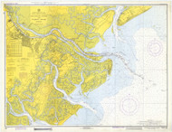 Savannah River and Wassaw Sound 1973 - Old Map Nautical Chart AC Harbors 440 - Georgia