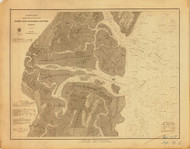 Doboy and Altamaha Sounds 1875 - Old Map Nautical Chart AC Harbors 446 - Georgia
