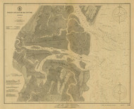 Doboy and Altamaha Sounds 1905 - Old Map Nautical Chart AC Harbors 446 - Georgia