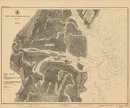 Doboy and Altamaha Sounds 1921 - Old Map Nautical Chart AC Harbors 446 - Georgia