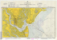 St. Andrews Sound 1973 - Old Map Nautical Chart AC Harbors 447 - Georgia