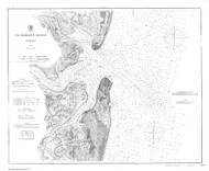 St. Andrews Sound 1907 - Old Map Nautical Chart AC Harbors 448 - Georgia