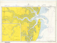 St. Andrews Sound 1969 - Old Map Nautical Chart AC Harbors 448 - Georgia