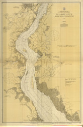 Delaware River Bombay Hook to Wilmington 1925 - Old Map Nautical Chart AC Harbors 294 - New Jersey