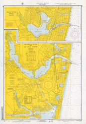 Shark River, Manasquan River, and Bay Head Harbor 1968 - Old Map Nautical Chart AC Harbors 795 - New Jersey