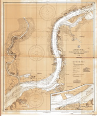 Delaware River Philadelphia and Camden Waterfronts 1835 - Old Map Nautical Chart AC Harbors 280 - New Jersey