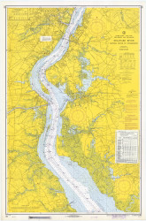 Delaware River Bombay Hook to Wilmington 1968 - Old Map Nautical Chart AC Harbors 294 - New Jersey