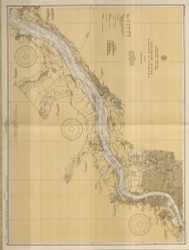 Delaware River Wilmington to Philadelphia 1935 - Old Map Nautical Chart AC Harbors 295 - New Jersey