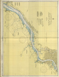 Delaware River Wilmington to Philadelphia 1943 - Old Map Nautical Chart AC Harbors 295 - New Jersey