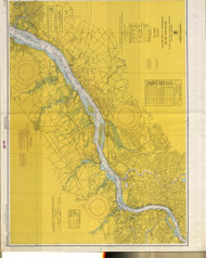 Delaware River Wilmington to Philadelphia 1965 - Old Map Nautical Chart AC Harbors 295 - New Jersey