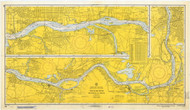 Delaware River Philadelphia to Trenton 1968 - Old Map Nautical Chart AC Harbors 296 - New Jersey
