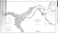 Raritan River Raritan Bay to New Brunswick 1890 B - Old Map Nautical Chart AC Harbors 375 - New Jersey