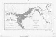 Raritan River Raritan Bay to New Brunswick 1853 - Old Map Nautical Chart AC Harbors 375 - New Jersey