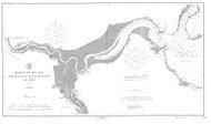 Raritan River Raritan Bay to New Brunswick 1911 - Old Map Nautical Chart AC Harbors 375 - New Jersey