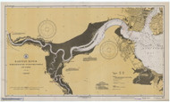 Raritan River Raritan Bay to New Brunswick 1935 - Old Map Nautical Chart AC Harbors 375 - New Jersey