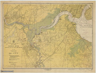 Raritan River Raritan Bay to New Brunswick 1946 - Old Map Nautical Chart AC Harbors 375 - New Jersey