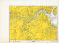 Raritan River Raritan Bay to New Brunswick 1969 - Old Map Nautical Chart AC Harbors 375 - New Jersey