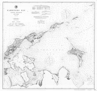 Gardiners Bay 1894 - Old Map Nautical Chart AC Harbors 298 - New York