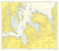 Hempstead Harbor to Tallman Island 1963 - Old Map Nautical Chart AC Harbors 223 - New York