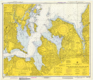 Hempstead Harbor to Tallman Island 1972 - Old Map Nautical Chart AC Harbors 223 - New York