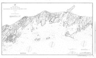Manursing Island to Stamford Light 1889 - Old Map Nautical Chart AC Harbors 361 - New York