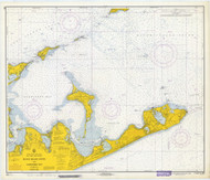 Block Island Sound and Gardiners Bay 1969 - Old Map Nautical Chart AC Harbors 362 - New York