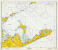 Block Island Sound and Gardiners Bay 1970 - Old Map Nautical Chart AC Harbors 362 - New York