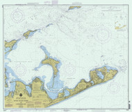 Block Island Sound and Gardiners Bay 1997 - Old Map Nautical Chart AC Harbors 13209 - New York