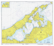 Shelter Island Sound and Peconic Bays 1974 - Old Map Nautical Chart AC Harbors 12358 - New York