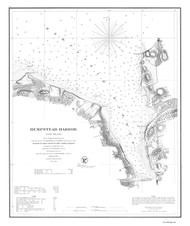 Hempstead Harbor 1859 A - Old Map Nautical Chart AC Harbors 366 - New York