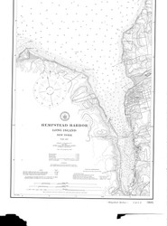Hempstead Harbor 1911 - Old Map Nautical Chart AC Harbors 366 - New York