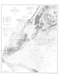 New York Harbor 1889 - Old Map Nautical Chart AC Harbors 369 - New York