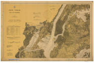 New York Harbor 1914 - Old Map Nautical Chart AC Harbors 369 - New York