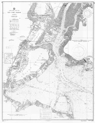 New York Harbor 1957 - Old Map Nautical Chart AC Harbors 369 - New York