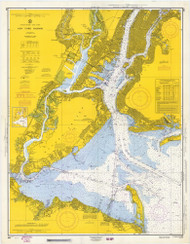 New York Harbor 1965 - Old Map Nautical Chart AC Harbors 369 - New York