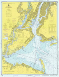 New York Harbor 1975 - Old Map Nautical Chart AC Harbors 12327 - New York
