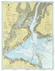 New York Harbor 1980 - Old Map Nautical Chart AC Harbors 12327 - New York
