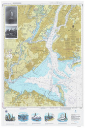 New York Harbor 1986 - Old Map Nautical Chart AC Harbors 12327 - New York