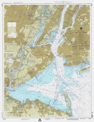 New York Harbor 1995 - Old Map Nautical Chart AC Harbors 12327 - New York