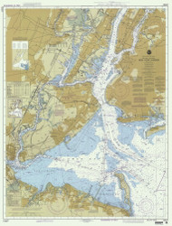 New York Harbor 2000 - Old Map Nautical Chart AC Harbors 12327 - New York