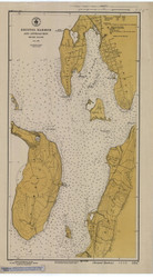 Bristol Harbor 1917 - Old Map Nautical Chart AC Harbors 354 - Rhode Island