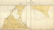Harbors of Refuge at Point Judith and Block Island 1919 - Old Map Nautical Chart AC Harbors 276 - Rhode Island