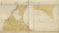 Harbors of Refuge at Point Judith and Block Island 1931 - Old Map Nautical Chart AC Harbors 276 - Rhode Island