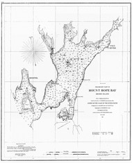 Mount Hope Bay 00 1861 - Old Map Nautical Chart AC Harbors 353 - Rhode Island