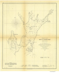 Mount Hope Bay AR06 1861 - Old Map Nautical Chart AC Harbors 353 - Rhode Island