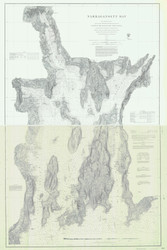 Narragansett Bay 1873 - Old Map Nautical Chart AC Harbors 353 - Rhode Island
